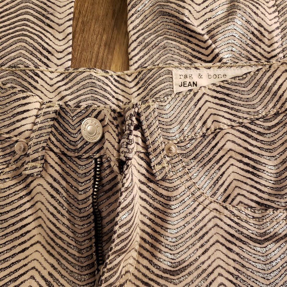 rag & bone Denim - Rag & Bone Metallic Zebra Print Legging Jean
